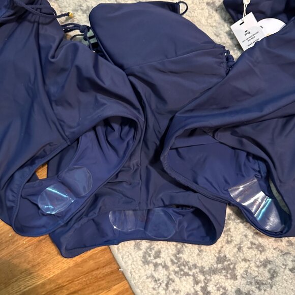 PQ SWIM {NWT} Keyhole Braided One Piece Swimsuit | Navy | Medium - Picture 6 of 11